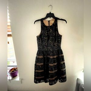 Aidan by Aidan Mattox black lace cocktail dress